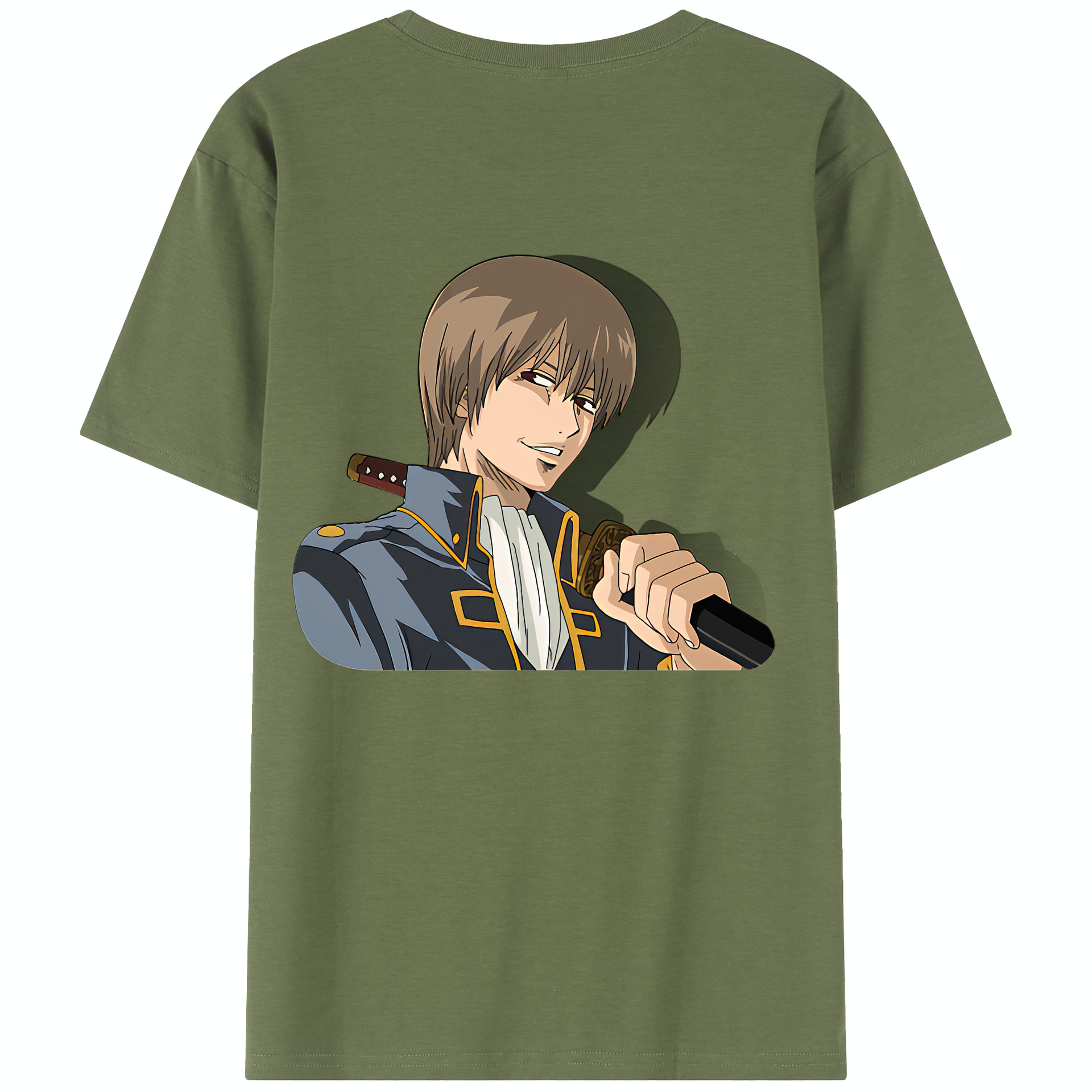 （画像用） ぎんたま 坂田銀時（さかたぎんとき） 神楽 志村新八（しむら しんぱち） GINTAMA Sakata Gintoki Kagura Shimura Shinpachi 綿100％半袖Tシャツ（背面プリント）